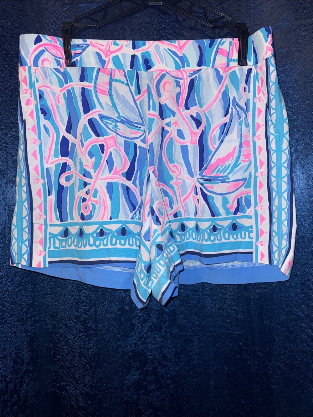 Lilly’s Pulitzer Blue, Pink & Teal High-Waist Printed Shorts
